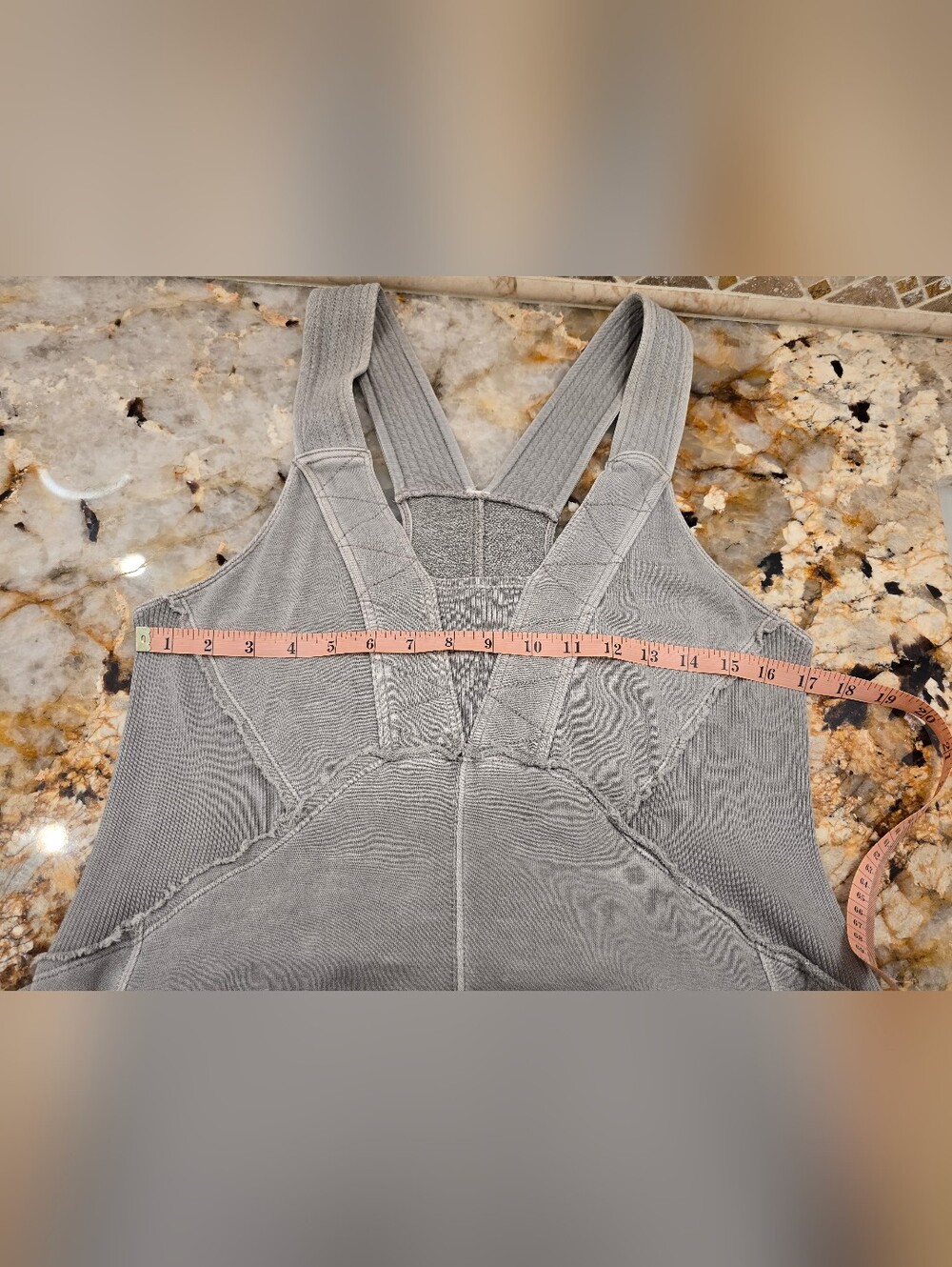 Anthropologie Daily Practice The Palmra Pull- On Cotton Jumpsuit Light Gray - Picture 8 of 9